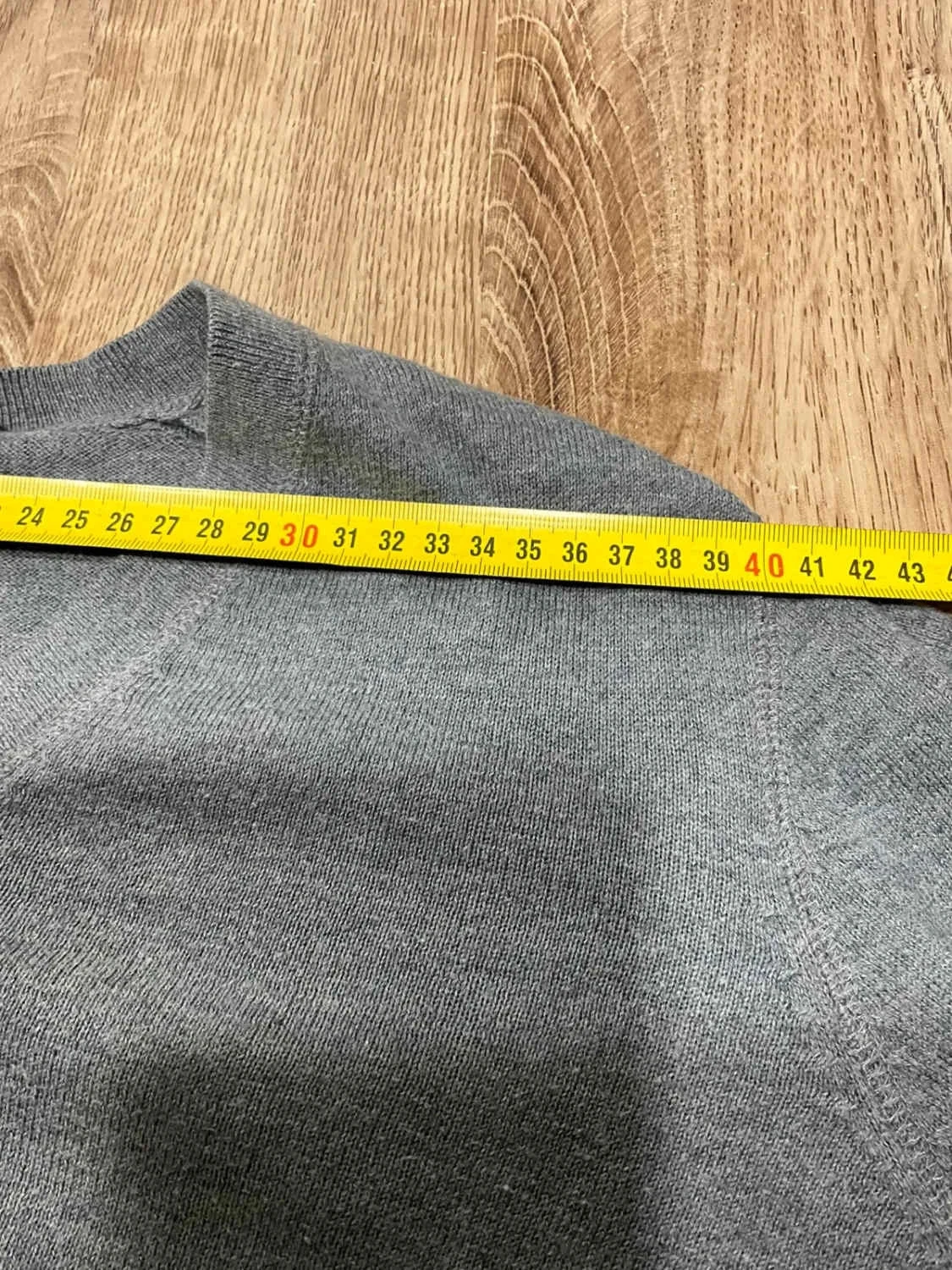 Pull Tommy Hilfiger V-neck Femme S coton cashmere Gris – photo 10